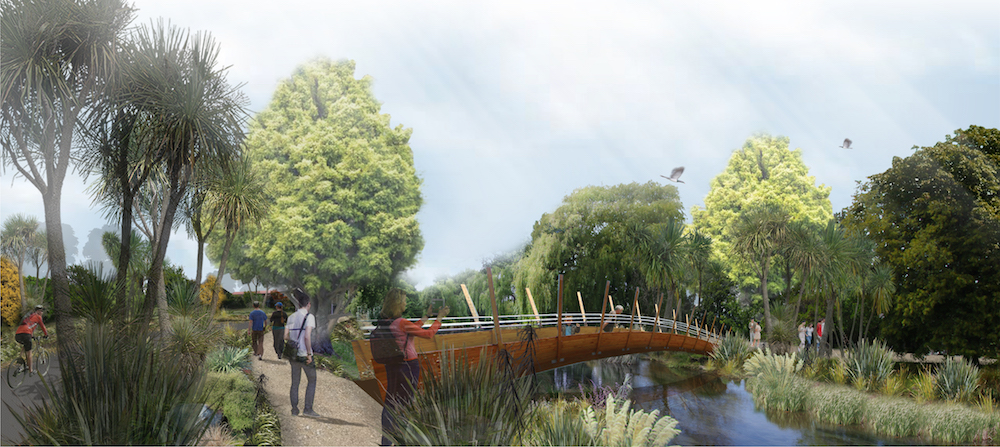 Avon River Christchurch – creating riverside walks and shared space where pedestrians have priority over vehicles - 