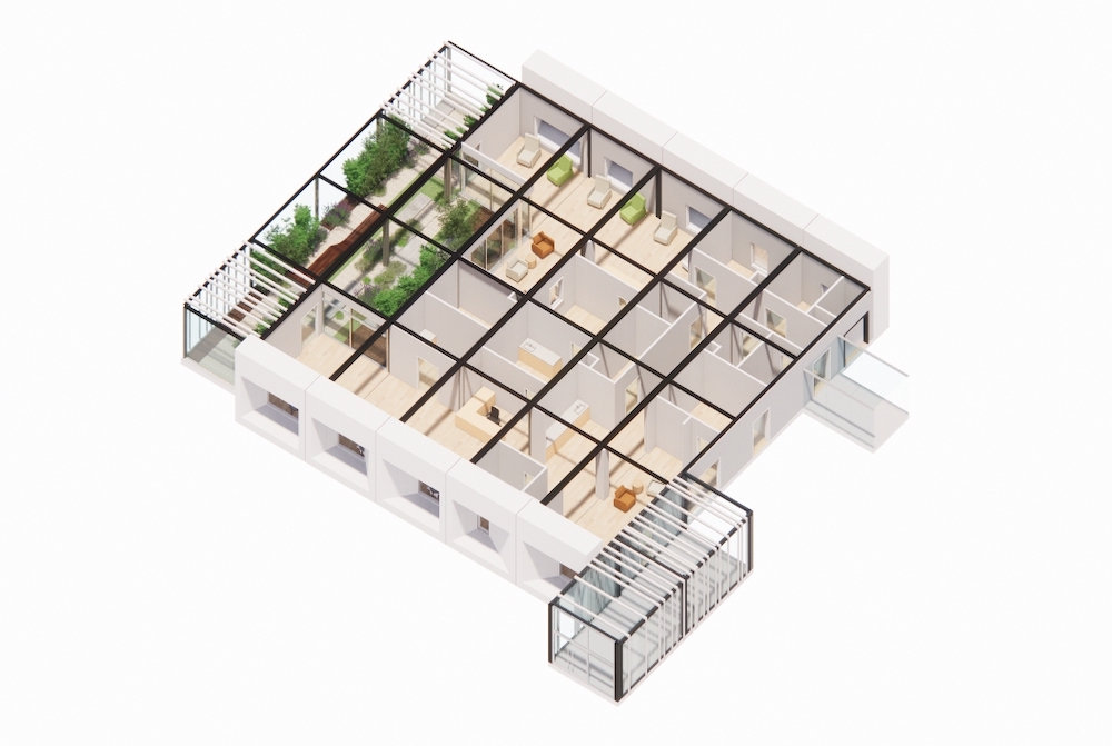 Figure 2: Stantec Modular Prefabricated Crisis Stabilisation Unit (CSU) – 16 patients - Stantec
