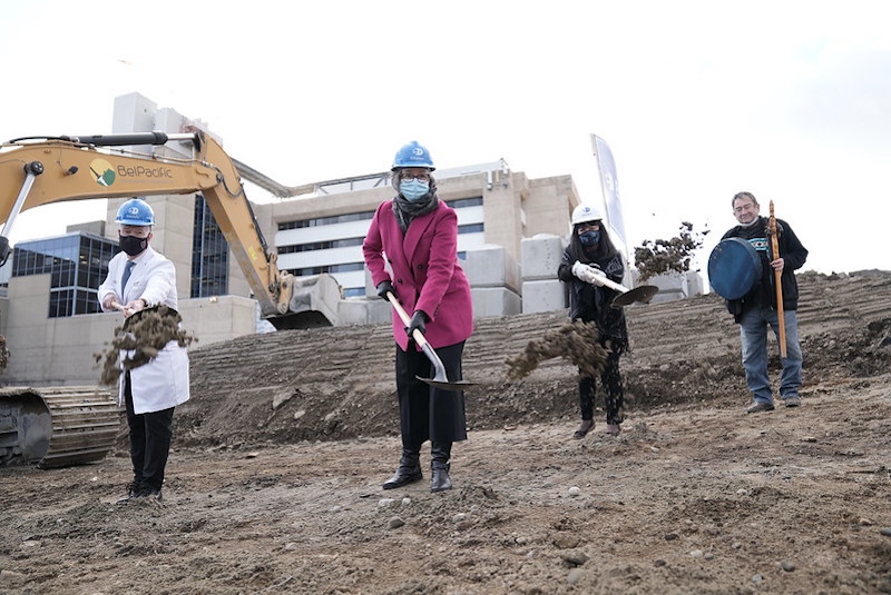 Work getting under way on the new acute care tower, phase two of the redevelopment of Royal Columbian Hospital; February 2020 - BC Government; CC licence on Flickr: https://creativecommons.org/licenses/by-nc-nd/2.0/