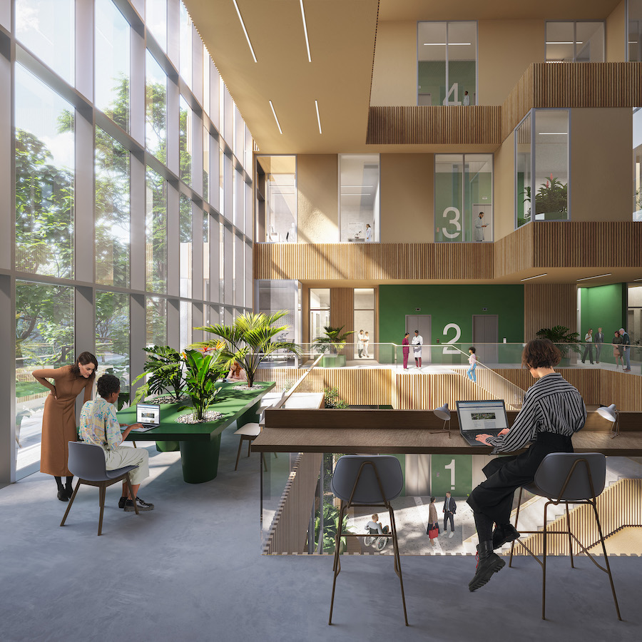 Scarborough Academy of Medicine and Integrated Health, University of Toronto, main void - Courtesy of Diamond Schmitt and MVRDV