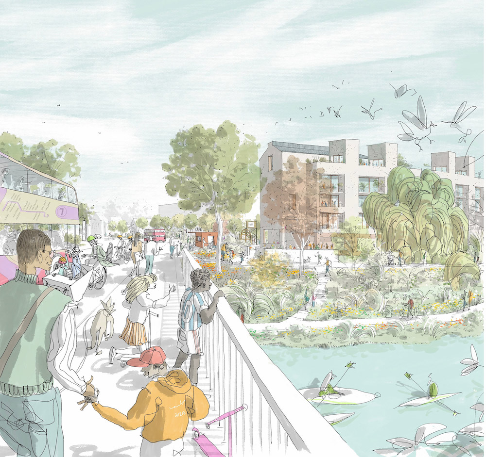 - Human Nature and Periscope. Sketch by Carlos Penálver